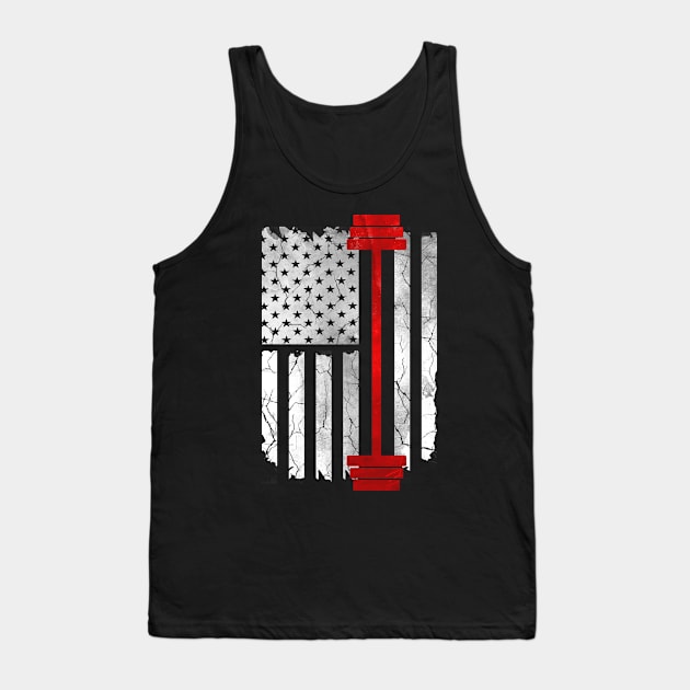 American Flag weight lifting Tank Top by missalona